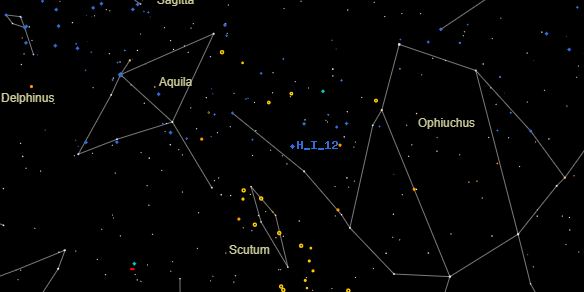 H I 12 on the sky map