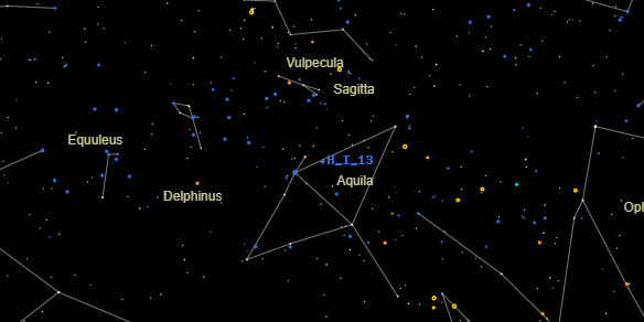 H I 13 on the sky map