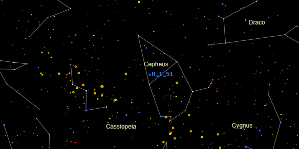 H I 51 on the sky map