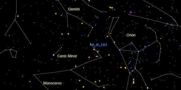 H N 103 on the sky map