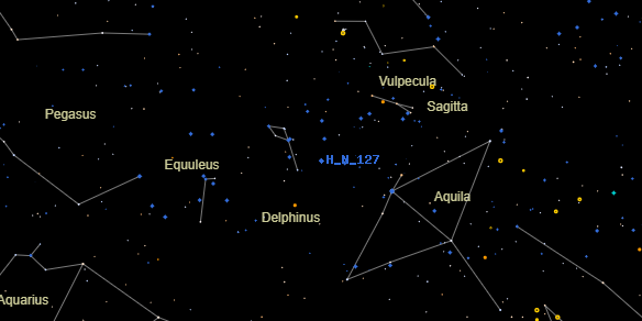 H N 127 on the sky map