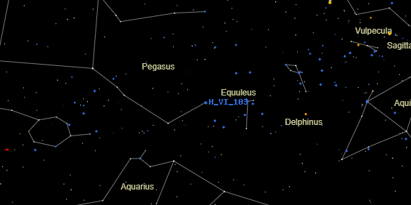 H VI 103 on the sky map