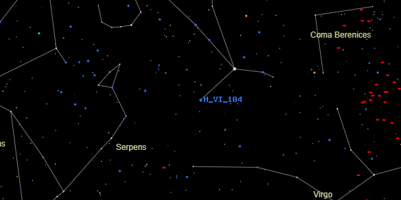 H VI 104 on the sky map