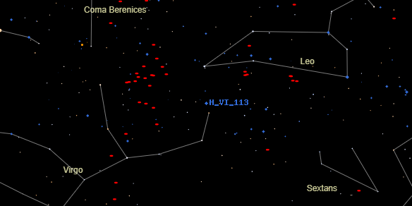 H VI 113 on the sky map