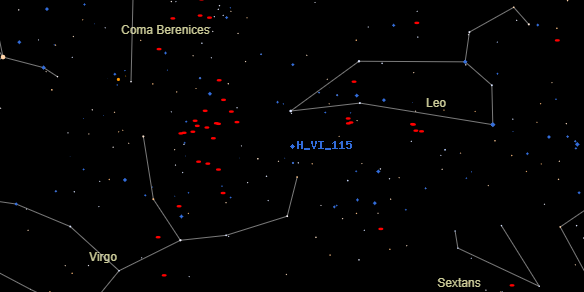 H VI 115 on the sky map