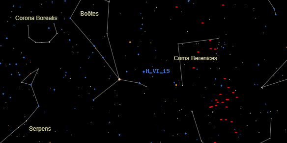 H VI 15 on the sky map