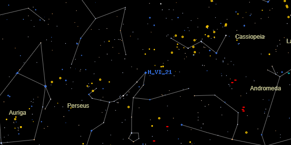 H VI 21 on the sky map