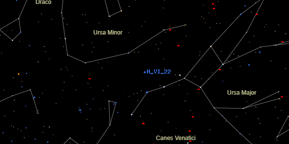 H VI 22 on the sky map