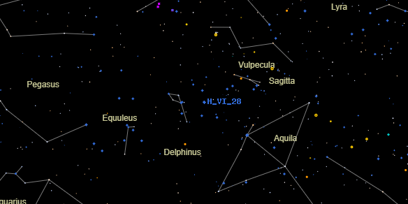 H VI 28 on the sky map