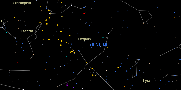 H VI 33 on the sky map