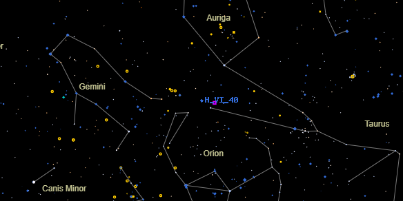 H VI 40 on the sky map