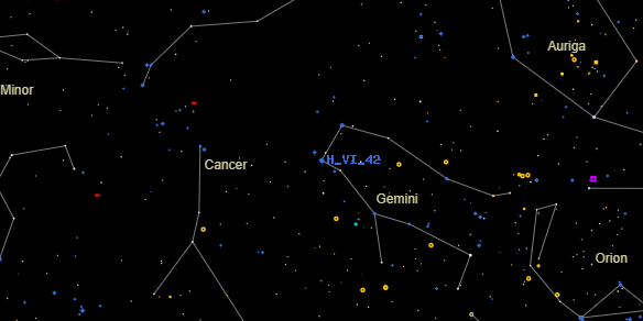 H VI 42 on the sky map