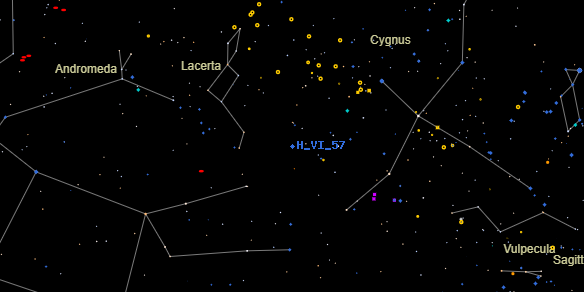 H VI 57 on the sky map