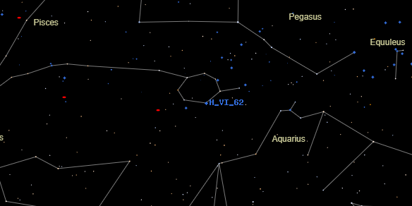 H VI 62 on the sky map