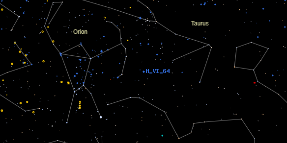 H VI 64 on the sky map