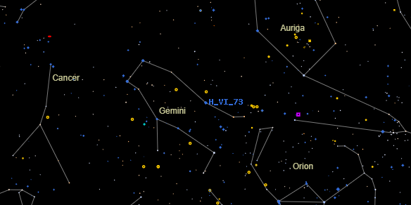 H VI 73 on the sky map