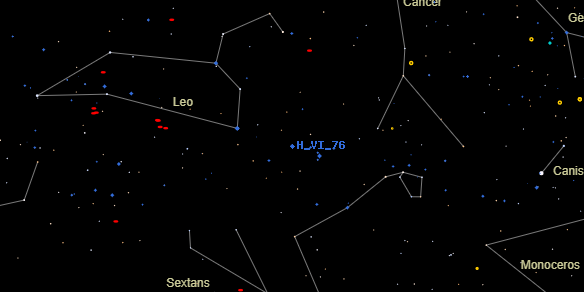 H VI 76 on the sky map