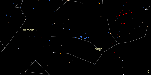 H VI 77 on the sky map