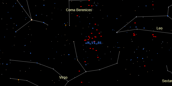 H VI 81 on the sky map