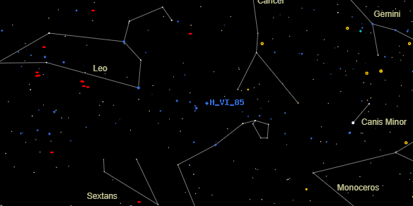 H VI 85 on the sky map