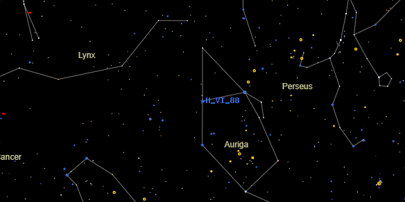 H VI 88 on the sky map