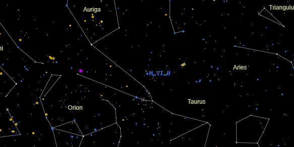 H VI 8 on the sky map