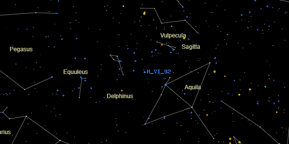 H VI 92 on the sky map