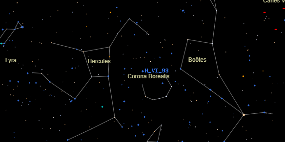H VI 93 on the sky map