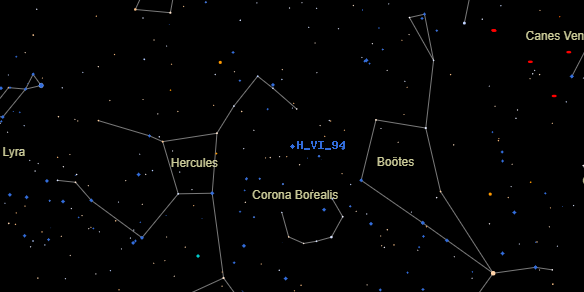 H VI 94 on the sky map