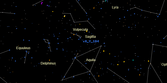 H V 104 on the sky map