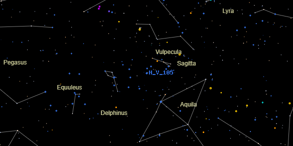 H V 105 on the sky map