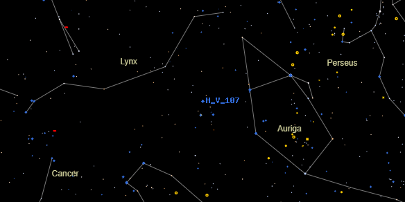 H V 107 on the sky map