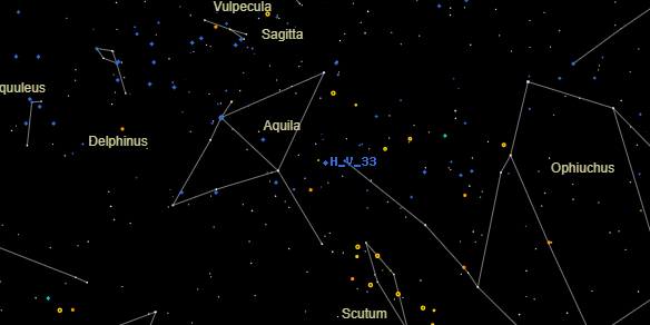 H V 33 on the sky map