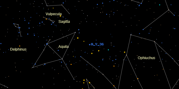 H V 36 on the sky map