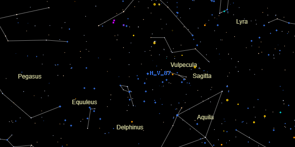 H V 87 on the sky map