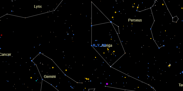 H V 89 on the sky map