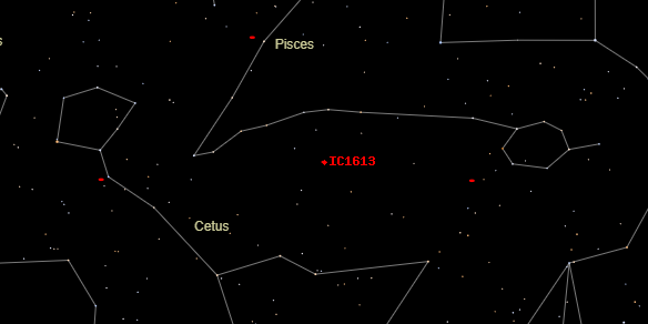 IC1613 on the sky map