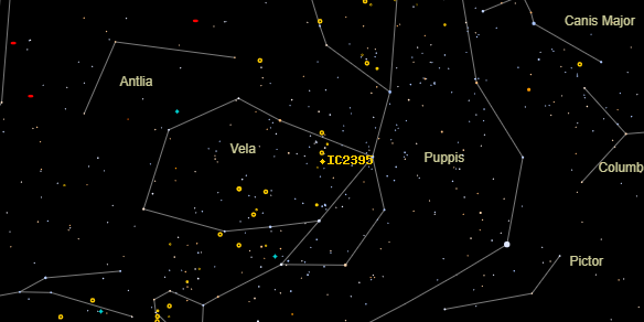 IC2395 on the sky map
