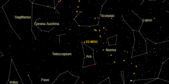 IC4651 on the sky map