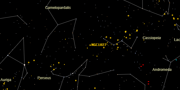NGC1027 on the sky map