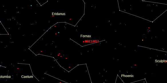 NGC1097 on the sky map