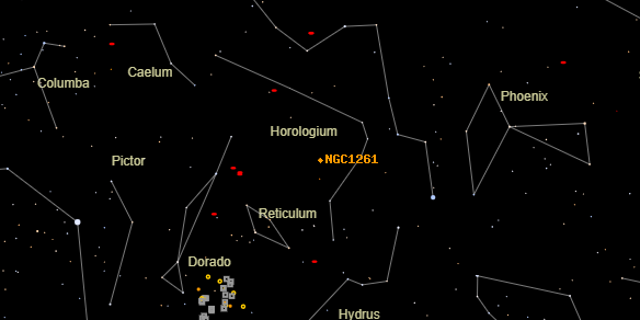 NGC1261 on the sky map