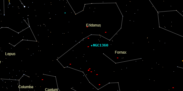 NGC1360 on the sky map