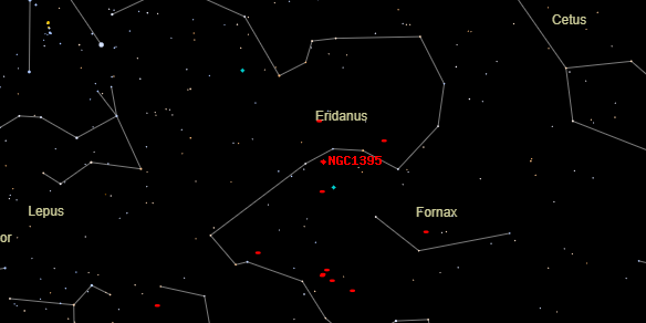 NGC1395 on the sky map