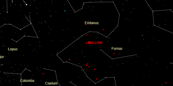 NGC1398 on the sky map