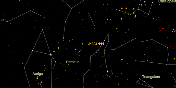 NGC1444 on the sky map