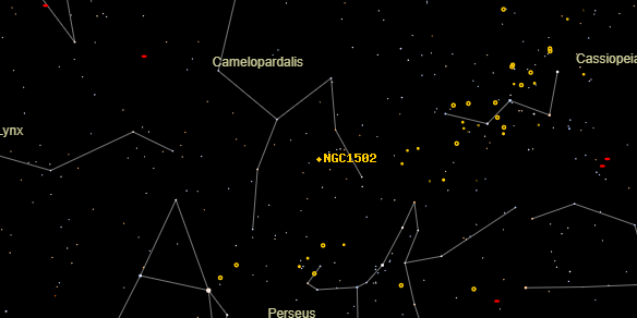 NGC1502 on the sky map