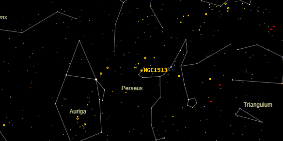 NGC1513 on the sky map
