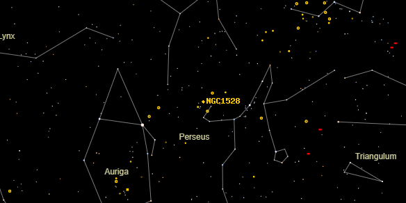 NGC1528 on the sky map