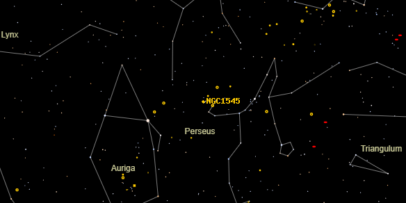 NGC1545 on the sky map